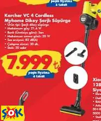KARCHER VC 4 CORDLESS MYHOME DİKEY ŞARJLI SÜPÜRGE